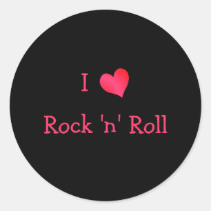 I Love Rock 'n' Roll Classic Round Sticker
