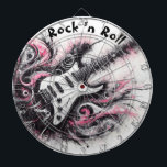 I Love Rock N Roll Electric Guitar Painting Dartboard<br><div class="desc">Guitars are often seen as symbols of creativity, expression, and individuality. Their versatile nature allows for a wide range of musical styles, representing the power of self-expression and artistic freedom. In many cultures, guitars are also associated with passion and emotion, as they can convey a wide array of feelings through...</div>