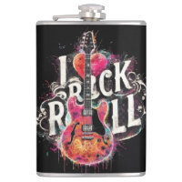 I Love Rock N Roll Electric Guitar Painting