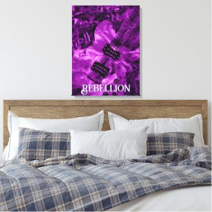 I Love Rock 'N Roll Electric Guitar Personalised Canvas Print