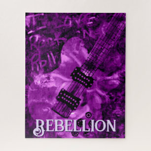 I Love Rock 'N Roll Electric Guitar Personalised Jigsaw Puzzle