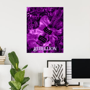 I Love Rock 'N Roll Electric Guitar Personalised Poster