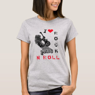 I Love Rock N Roll T-Shirt Gift Rock Guitarist