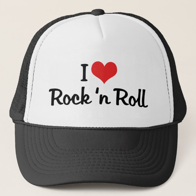 I Love Rock 'n Roll Trucker Hat (Front)