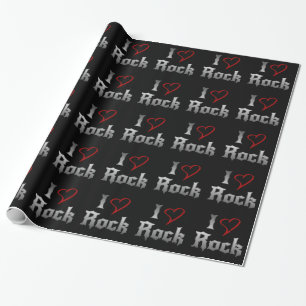 I Love Rock Wrapping Paper