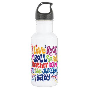 I love rock'n roll 532 ml water bottle