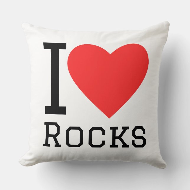 I love rocks cushion (Front)