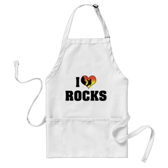 I Love Rocks - Rock Climbing Standard Apron (Front)