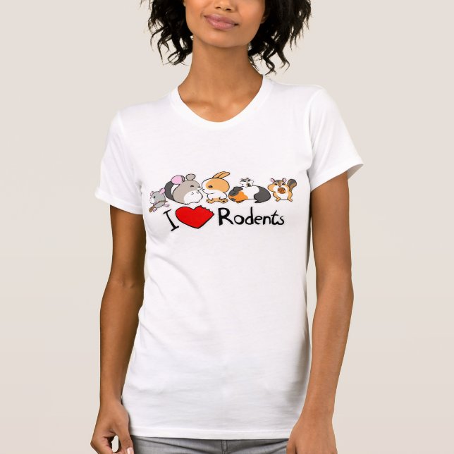 I love rodents cute cartoon T-Shirt (Front)