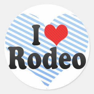 I Love Rodeo Classic Round Sticker