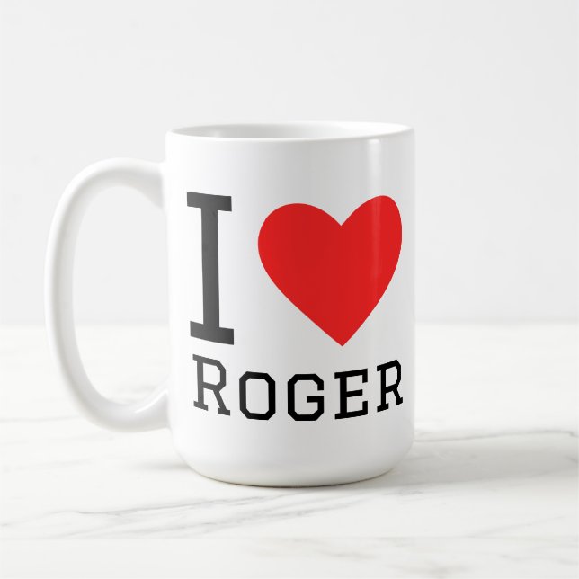 I love roger coffee mug (Left)
