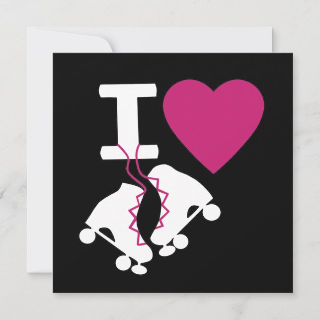 I Love Roller Skating Invitation (Front)