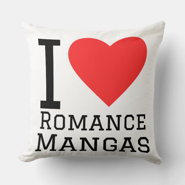 I love romance manga  cushion (Front)