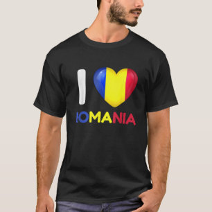 I Love Romania Heart Romanian Romania Family Trave T-Shirt
