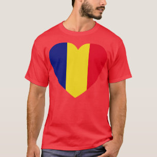 I Love Romania HeartShaped Romanian Flag T-Shirt