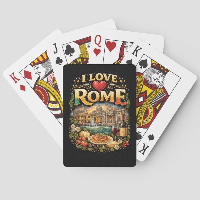 I Love Rome Playing Cards (Back)