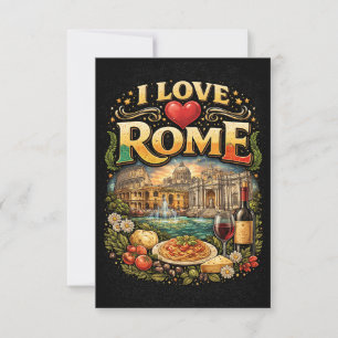 I Love Rome Thank You Card