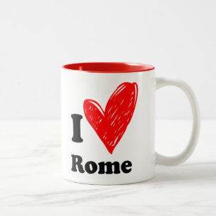 I love Rome Twisted Koffiemok Two-Tone Coffee Mug