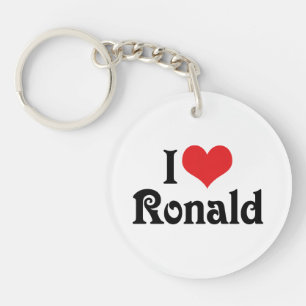 I Love Ronald Key Ring