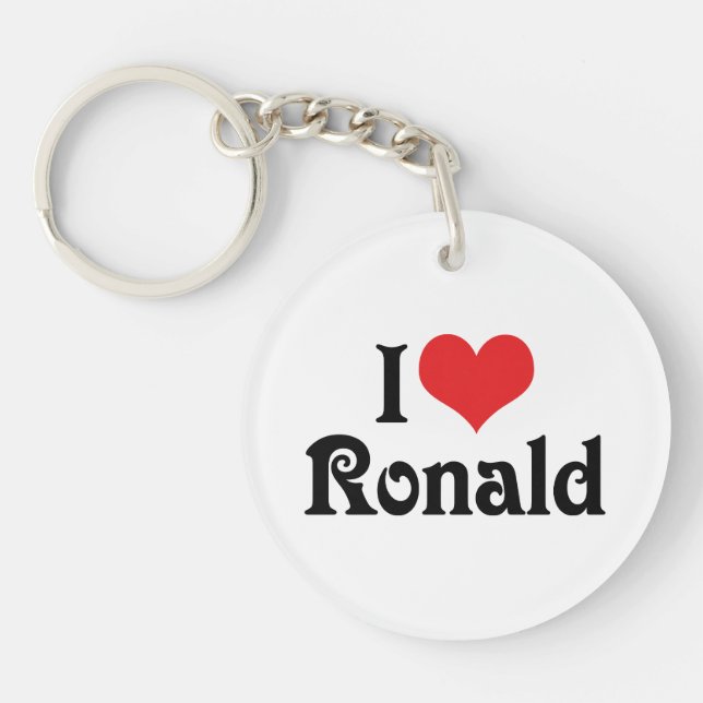 I Love Ronald Key Ring (Front)