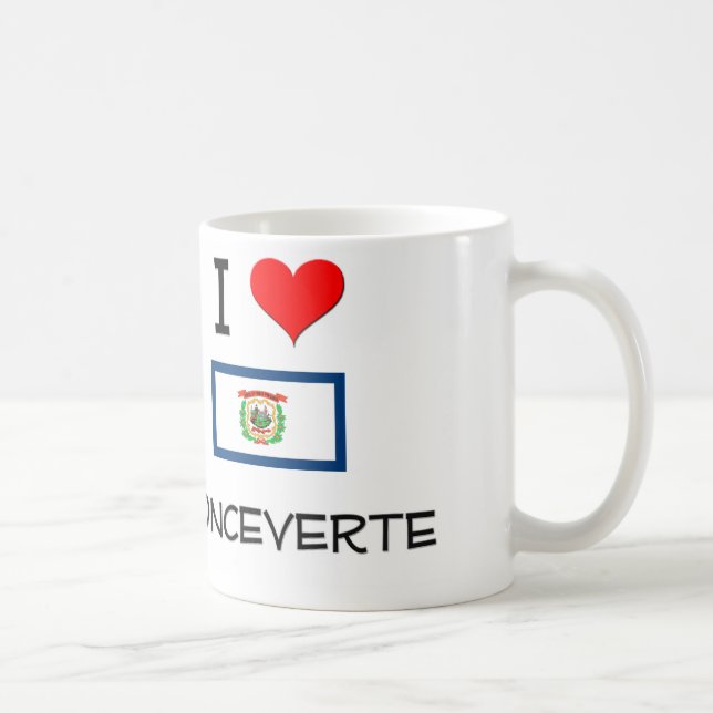 I Love Ronceverte West Virginia Coffee Mug (Right)