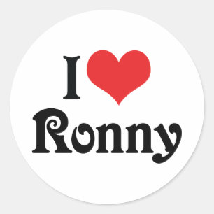 I Love Ronny Classic Round Sticker