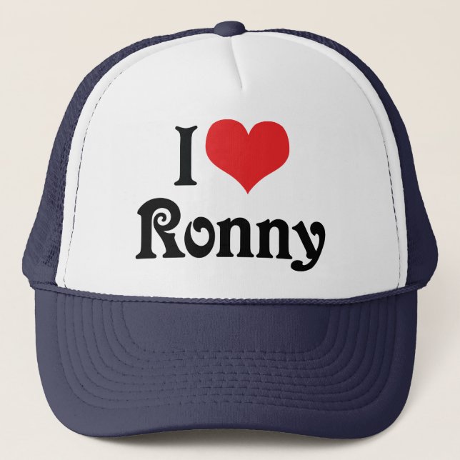 I Love Ronny Trucker Hat (Front)