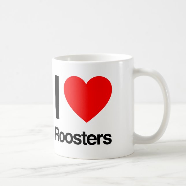 i love roosters coffee mug (Right)