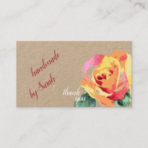 I love Roses Handmade By Name With Social Media Business Card
