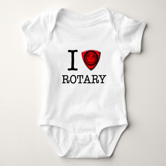 I love Rotary Engine Baby Bodysuit (Front)