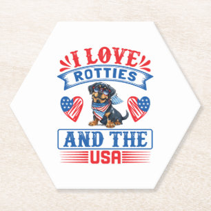 I love Rotties and the USA Paper Coaster