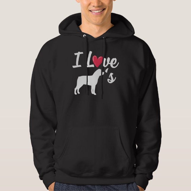 I Love Rotties Hoodie (Front)