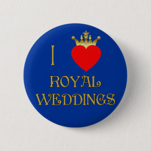 I Love Royal Weddings T-shirts, Mugs, Gifts 6 Cm Round Badge