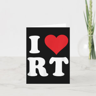I Love Rt Initials I Heart R.t. First Last Name R Card