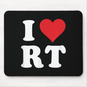 I Love Rt Initials I Heart R.t. First Last Name R Mouse Pad