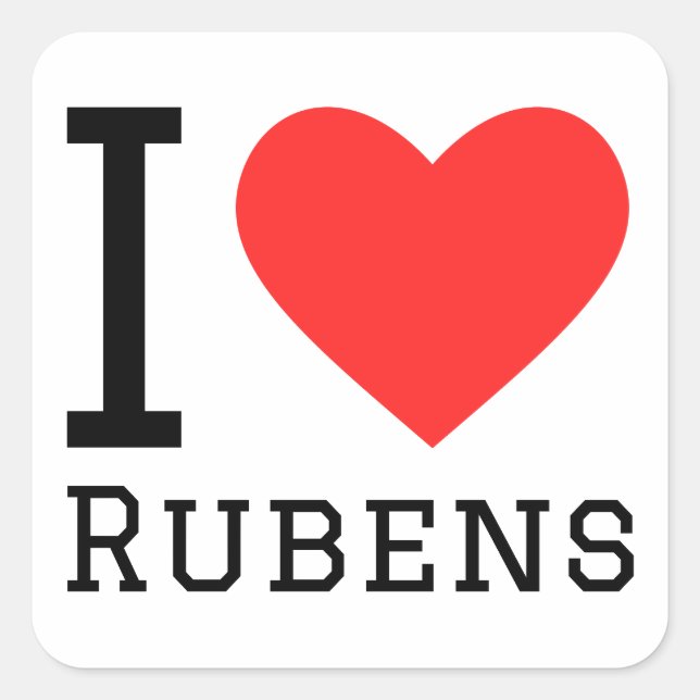 I love Rubens Square Sticker (Front)