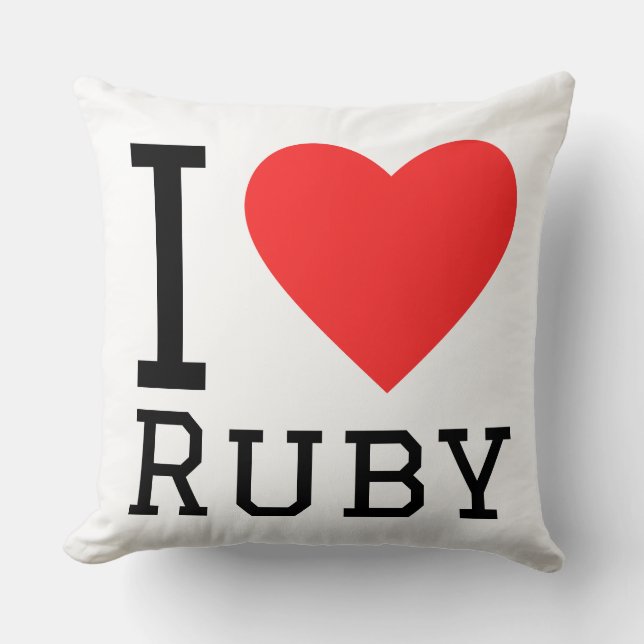 I love Ruby  Cushion (Front)