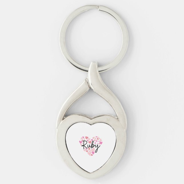 I love Ruby Key Ring (Front)