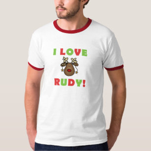 I Love Rudy Reindeer T-Shirt