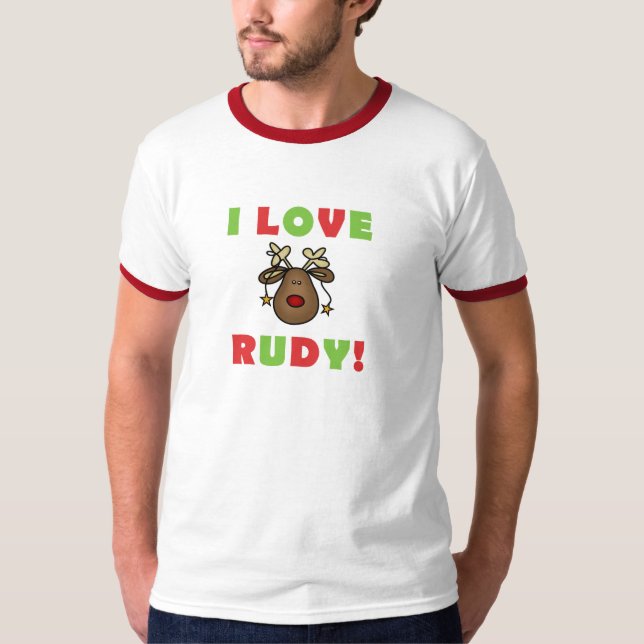 I Love Rudy Reindeer T-Shirt (Front)