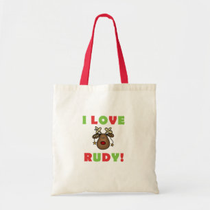 I Love Rudy Reindeer Tote Bag