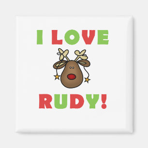 I Love Rudy Tshirts and Gifts Magnet