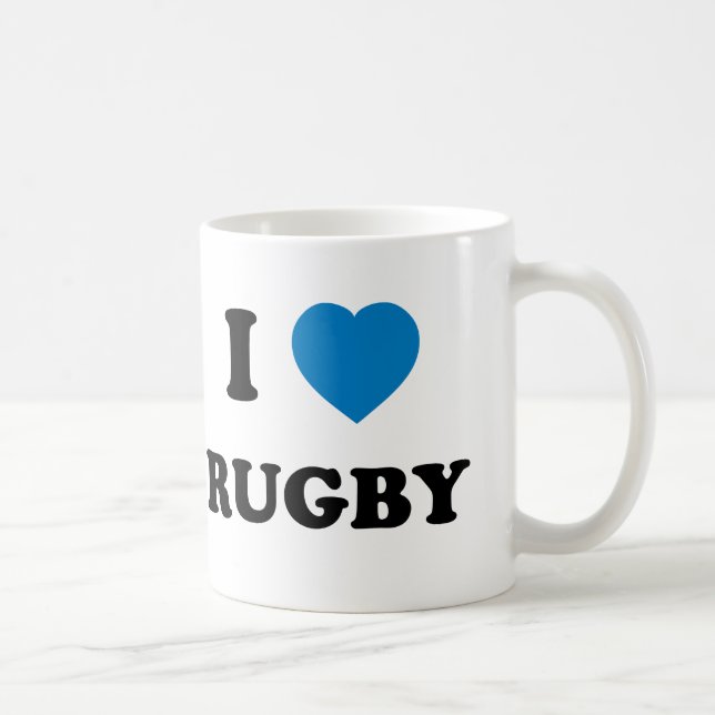 I Love Rugby Coffee Mug (Right)