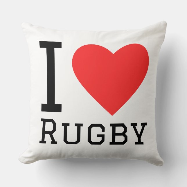 I love rugby cushion (Front)