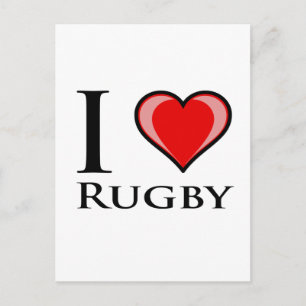 I Love Rugby Postcard