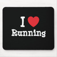 I love Running heart custom personalised