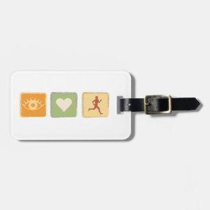 I Love Running Luggage Tag