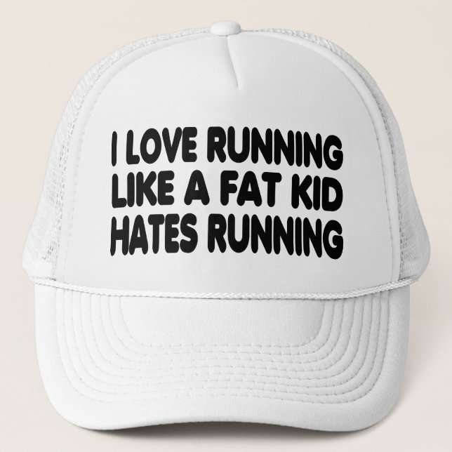 I Love Running Trucker Hat (Front)