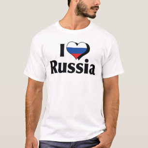 I Love Russia Flag Shirt
