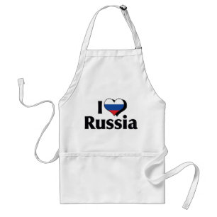 I Love Russia Flag Standard Apron